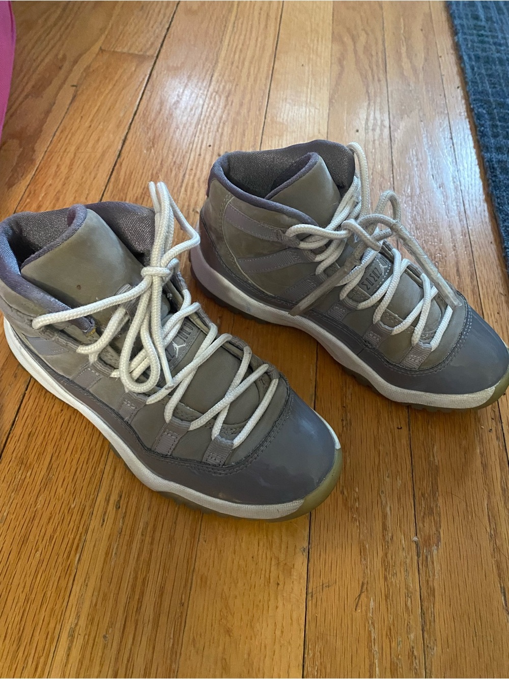 Jordan Sneakers in Gray and Brown Interior